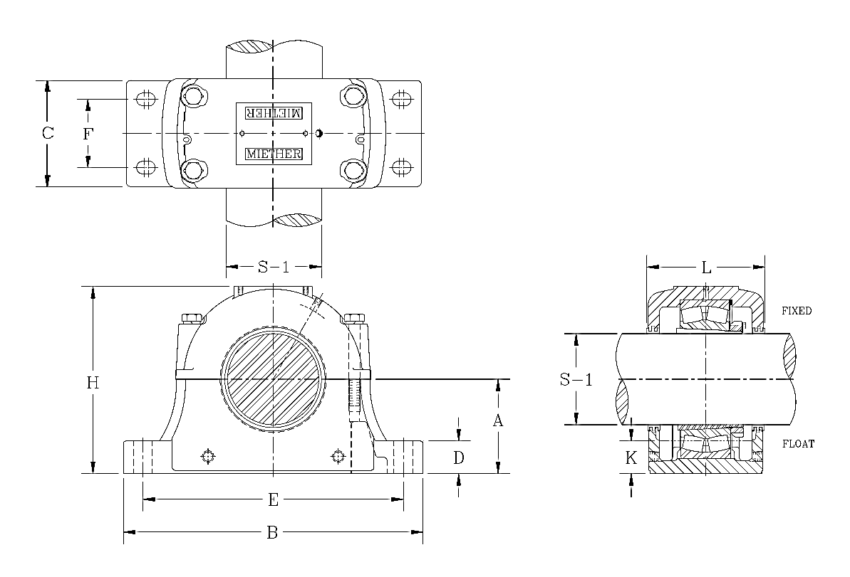 SDAF22544 - SDAF500 Series, Heavy Duty Tapered, Cast Iron, Split Blocks ...